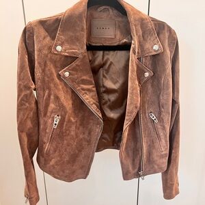 Blank NYC Brown Suede Leather Jacket